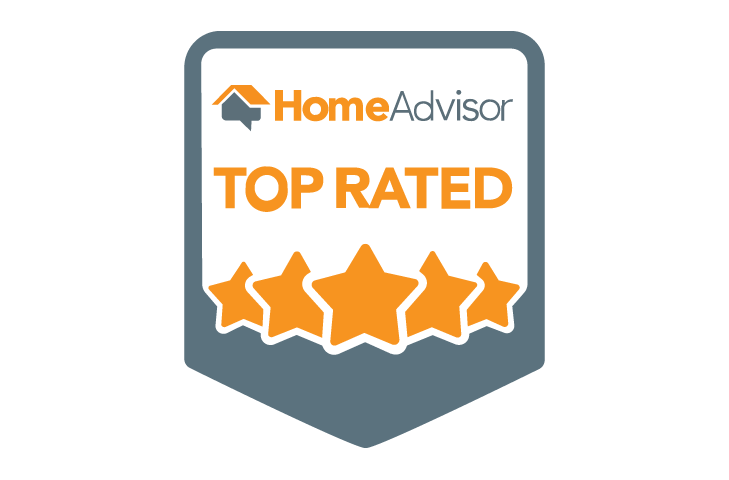 HomeAdvisor Top Rated contractor badge