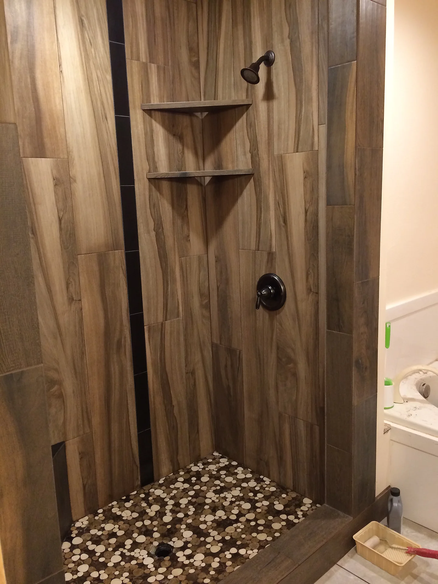 Custom tile shower remodel by One Stop Construction in Southern Utah